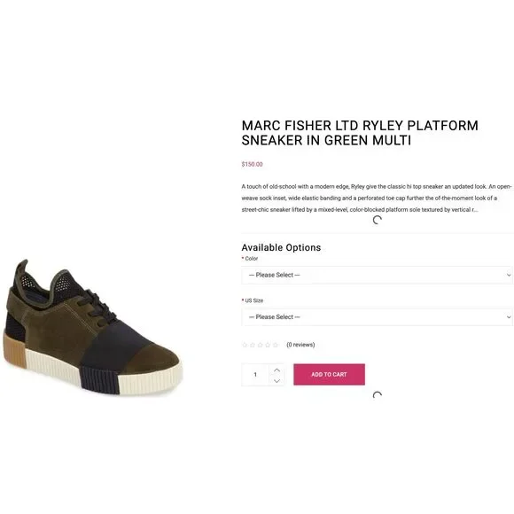 Women's Marc Fisher LTD Ryley Platform Sneaker in Green Multi US Size 7.5 - Picture 13 of 13